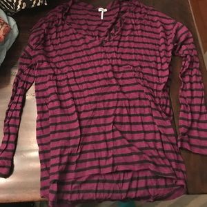 Women's striped lightweight long-sleeved shirt